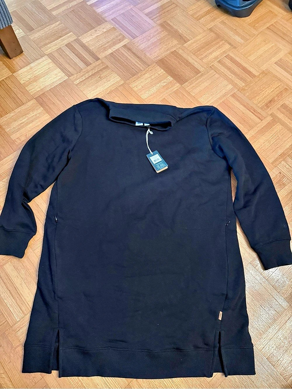 10 Colter Dress Long Sleeve Mini Dress in Black XL NWT